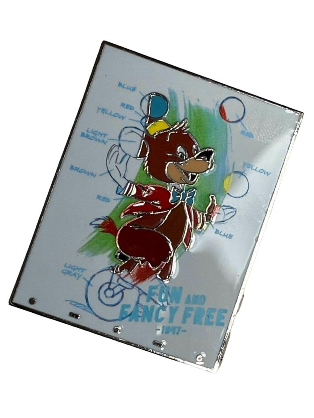Disney Bear Clown Bear Trading Pin Fun Fancy Free 1947 Lapel Pin Brooch Jewelry